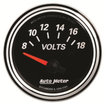Voltmätare 52mm 18V (Elektrisk) DESIGNER BLACK II